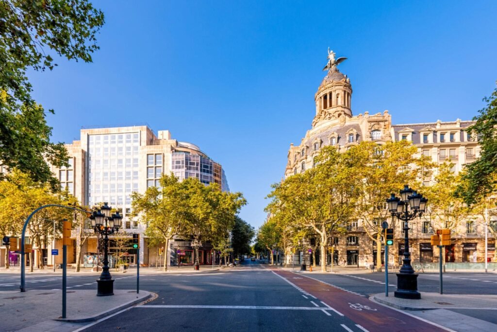 Passeig de Gràcia durante un recorrido por Barcelona