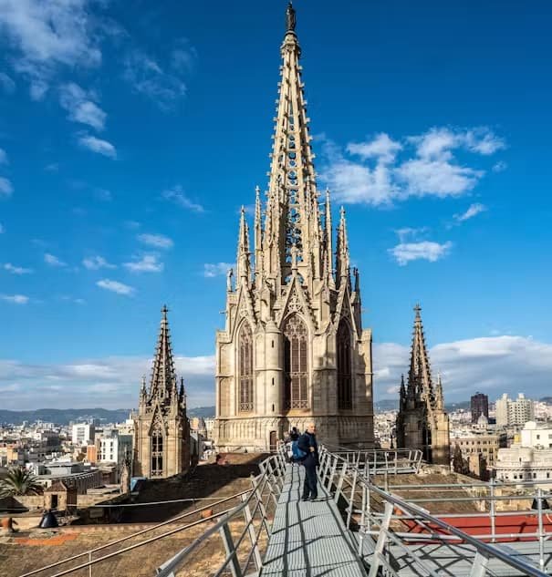 Vistas desde las terrazas de la Catedral de Barcelona